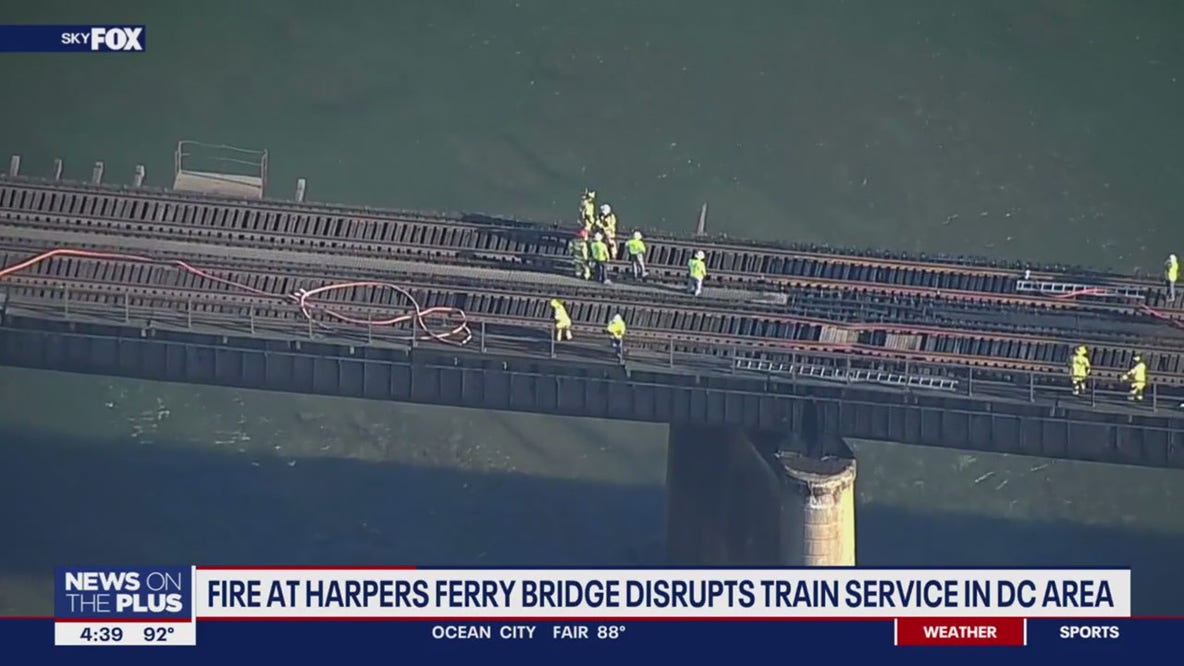 Harpers Ferry Bridge fire disrupts train service in DC area